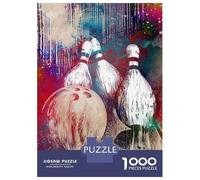 Rompecabezas para Adolescentes 1000 Piezas Bowling Sport Art Rompecabezas para Adultos Juguete Decoración De Pared Corte De Precisión Ayuda A Ejercitar El Cerebro 70x50cm/1000pcs