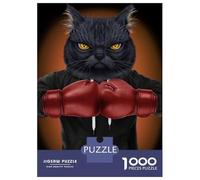 Rompecabezas para Adolescentes 1000 Piezas Boxer Black Cat Rompecabezas para Adultos Juegos Relajantes Análisis Y Lógica para Cumpleaños, Navidad 38x26cm/1000pcs