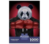 Rompecabezas para Adolescentes 1000 Piezas Boxer Giant Panda Rompecabezas para Adultos Juegos Divertidos Análisis Y Lógica Regalos Y Cumpleaños Únicos 38x26cm/1000pcs