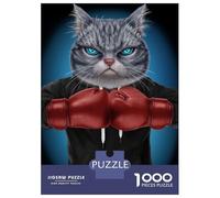 Rompecabezas para Adolescentes 1000 Piezas Boxer Grey Cat Rompecabezas para Adultos Juegos Familiares Análisis Y Lógica para Cumpleaños, Navidad 38x26cm/1000pcs