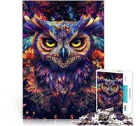 Rompecabezas para Adolescentes 1000 Piezas Búho bajo la Luna Juegos Divertidos para la Familia Adecuado para decoración de Escritorio. 38x26cm