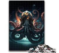 Rompecabezas para Adolescentes 1000 Piezas Calamares espaciales Ayudan al Cerebro a ejercitar Juguetes adictivos para Cultivar la Paciencia Decoración de Pared 50x75cm
