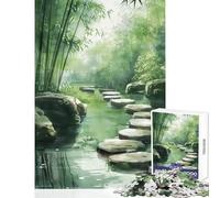 Rompecabezas para Adolescentes 1000 Piezas Camino de jardín Zen Juguete para decoración de Pared Regalos para Mujeres y Hombres Juegos de relajación descompresión Intelectual tamaño 50x75cm