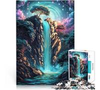 Rompecabezas para Adolescentes 1000 Piezas Cascada Mística Matar el Tiempo en Vacaciones en casa Interacción Entre Padres e Hijos 38x26cm