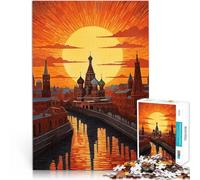 Rompecabezas para Adolescentes 1000 Piezas Catedral de San Basilio RU Juguetes educativos con Piezas de Formas aleatorias Que se entrelazan Completamente 38x26cm