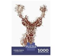 Rompecabezas para Adolescentes 1000 Piezas Charming Deer Horns Rompecabezas para Adultos Juegos De Relajación Corte De Precisión Oferta como Regalo para Toda La Familia 70x50cm/1000pcs