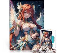 Rompecabezas para Adolescentes 1000 Piezas Chica de Anime angelical Juego desafiante y Juego Familiar Decoración 38x52cm