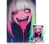 Rompecabezas para Adolescentes, 1000 Piezas, Chica de Anime con Lengua goteando, Juego Educativo Familiar, Juguete de decoración Pared, tamaño 50x75cm