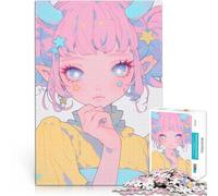 Rompecabezas para Adolescentes 1000 Piezas Chica de Anime estética Juguetes de Juego para Regalo Familiar Mejorar la Memoria 52x38cm