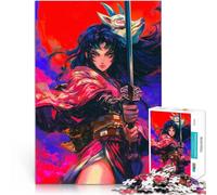 Rompecabezas para Adolescentes 1000 Piezas Chica Demonio samurái de Anime Juego práctico Cada Pieza es única: un desafiante y Divertido Juego Familiar 38x52cm