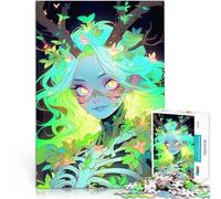 Rompecabezas para Adolescentes 1000 Piezas Chica espíritu del Bosque Brillante de Anime Juego práctico Regalos de Amigo Secreto 52x38cm