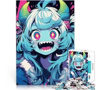 Rompecabezas para Adolescentes 1000 Piezas Chica Monstruo de Anime Entrena tu Cerebro y Tus Manos para la decoración del hogar 38x26cm