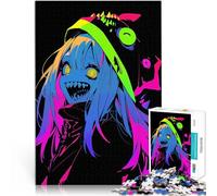 Rompecabezas para Adolescentes 1000 Piezas Chica Monstruo de Anime Juegos educativos Decoración del hogar Mejorar la Memoria 52x38cm
