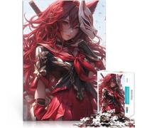 Rompecabezas para Adolescentes 1000 Piezas Chica samurái de Anime Juguetes educativos de Aprendizaje Decoración del hogar 52x38cm
