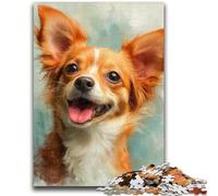 Rompecabezas para Adolescentes, 1000 Piezas, Chihuahua, antiestrés, para Pasar el rato en casa, con póster y Hoja de Trivia a Juego, 50x75cm