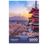Rompecabezas para Adolescentes 1000 Piezas Chureito Pagoda Fuji Rompecabezas para Adultos Juegos Relajantes Mejora La Memoria Difícil Y Desafiante 38x26cm/1000pcs