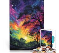 Rompecabezas para Adolescentes 1000 Piezas Cielo despejado con Estrellas llenas Juguetes de Juego desafiantes Buen Regalo 52x38cm