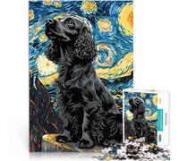 Rompecabezas para Adolescentes 1000 Piezas Cocker Spaniel inglés Competición de Velocidad de Manos Cumpleaños 52x38cm