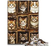 Rompecabezas para Adolescentes, 1000 Piezas, Collage de Gatitos, Juegos educativos, decoración del hogar, Regalo de cumpleaños, Regalos para Mayores de 14 años, 26x38cm