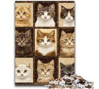Rompecabezas para Adolescentes, 1000 Piezas, Collage de Gatitos, Juguetes educativos, colección de Artistas para aliviar el estrés, Bellas Artes, 50x75cm