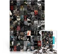 Rompecabezas para Adolescentes 1000 Piezas Collage Retro Negro para el Juguete de desafío de Juego Educativo Buen Regalo 52x38cm