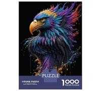 Rompecabezas para Adolescentes 1000 Piezas Colorful Eagle Art Print-1 Rompecabezas para Adultos Juegos Relajantes Desafío Difícil Interacción Entre Padres E Hijos 52x38cm/1000pcs