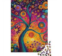 Rompecabezas para Adolescentes 1000 Piezas Colorful Tree of Life Art Print-3 Rompecabezas para Adolescentes Juegos Relajantes Decoración Interacción Entre Padres E Hijos 70x50cm/1000pcs
