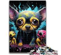 Rompecabezas para Adolescentes, 1000 Piezas Coloridas de Monstruos para Adultos, Ideal para aliviar el estrés, Pasar el rato en casa e interactuar Entre Padres e Hijos (26x38cm)