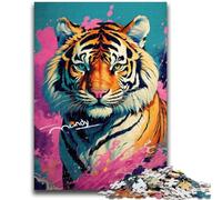Rompecabezas para Adolescentes, 1000 Piezas, Colorido Tigre, para Entrenar el Cerebro y Las Manos, Regalos para Amigos y Familiares, 38x26cm
