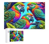 Rompecabezas para adolescentes, 1000 piezas, coloridos loros, pájaros, para adultos, juegos de relajación, decoración perfecta, actividades divertidas en casa, 1000 piezas