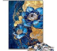 Rompecabezas para Adolescentes: 1000 Piezas con Arte Floral en Tonos morados y Verde Azulado Apto para Mayores de 14 años Desafiante, Pero Divertido y Gracioso Un Regalo Genial tamaño 50x75cm