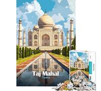 Rompecabezas para adolescentes 1000 piezas con ilustración del Taj Mahal Un reto para completar pero divertido y con humor Juego práctico para mayores de 14 años Juego de rompecabezas incluido 50x75cm