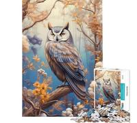 Rompecabezas para Adolescentes 1000 Piezas con Lindos búhos y Animales del Bosque Ideal para cumpleaños y Navidad Mejora la Memoria Juguetes antiestrés Apto para Mayores de 14 años (38x52cm)