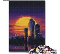Rompecabezas para Adolescentes: 1000 Piezas con un Atardecer Colorido Entrena tu Cerebro y Tus Manos cumpleaños para Mayores de 14 años (tamaño 50x75cm)
