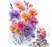 Rompecabezas para Adolescentes 1000 Piezas Conjunto de claveles Vibrantes Juguetes antiestrés Regalos de cumpleaños Juego práctico Lista de Deseos con Papá Noel tamaño 50x75cm