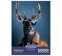 Rompecabezas para Adolescentes 1000 Piezas Cool Deer Modern with Sung Rompecabezas para Adultos Juegos Familiares Análisis Y Lógica para Cumpleaños, Navidad 70x50cm/1000pcs