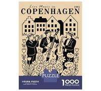 Rompecabezas para Adolescentes 1000 Piezas Copenhagen Jazz Festival Rompecabezas para Adultos Juegos Relajantes Desafío Difícil Interacción Entre Padres E Hijos 52x38cm/1000pcs