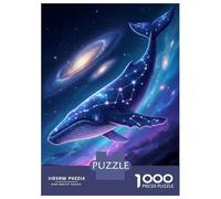Rompecabezas para Adolescentes 1000 Piezas Cosmic Whale Constellation in The Starry Galaxy Sky Rompecabezas para Adultos Juegos Divertidos Decoración Interacción Entre Padres E Hijos 70x50cm/