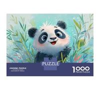 Rompecabezas para Adolescentes 1000 Piezas Cute Panda Wall Art Rompecabezas para Adultos Juego De Ingenio Difícil Difícil Regalos para Reducir El Estrés 52x38cm/1000pcs