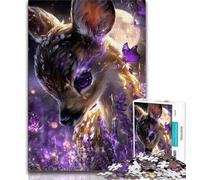 Rompecabezas para Adolescentes: 1000 Piezas de Anime Ciervo Corazón, análisis y lógica, con Piezas aleatorias Totalmente entrelazadas, para Mayores de 14 años, 38x26cm