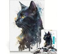 Rompecabezas para Adolescentes: 1000 Piezas de Arte en Acuarela de Gatos Bombay, Juegos relajantes, interacción Entre Padres e Hijos, Regalos de cumpleaños 38x52cm