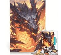 Rompecabezas para Adolescentes: 1000 Piezas de Criaturas legendarias de Dragones, Juego Imposible, Actividades Familiares, Toda la Familia 38x52cm