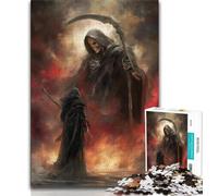 Rompecabezas para Adolescentes: 1000 Piezas de Dios de la Muerte, Juguetes educativos para familias, interacción Entre Padres e Hijos a Partir de 14 años, 38x26cm