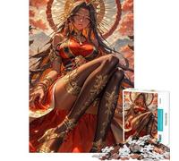 Rompecabezas para Adolescentes 1000 Piezas de diosas Chinas Juguetes antiestrés para Adolescentes Ayudan al análisis y la lógica ejercitando el Cerebro (tamaño 38x52cm)