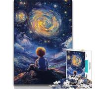 Rompecabezas para Adolescentes: 1000 Piezas de El Principito del Cielo Nocturno, análisis y lógica, con Piezas aleatorias Totalmente encajables para niños a Partir de 14 años 38x26cm