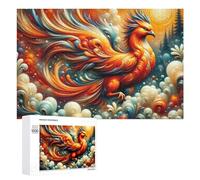 Rompecabezas para adolescentes, 1000 piezas de fantasía de fénix, rompecabezas para adultos, juguetes antiestrés, arte de pared, interacción entre padres e hijos, 1000 piezas