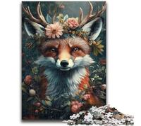 Rompecabezas para Adolescentes, 1000 Piezas de Flores y Zorros para un Juego Educativo, un desafío, un Regalo Ideal para Toda la Familia, 50x75cm