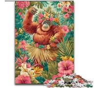 Rompecabezas para Adolescentes: 1000 Piezas de Gorila de la Selva, un desafío difícil, antiestrés, decoración única para el hogar y Regalos, 26x38cm