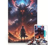 Rompecabezas para Adolescentes 1000 Piezas de Guerrero contra Demonio Juegos relajantes Ideales para la interacción Entre Padres e Hijos cumpleaños 38x26cm