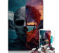 Rompecabezas para Adolescentes: 1000 Piezas de Humanos vs Naturaleza, Ideal para familias, para Disfrutar en casa, Regalo de cumpleaños o de Viaje (75x50cm)